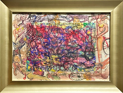 İsmet X. Bilen imzalı tablo — Karışık Teknik, 60×40 cm, 19.000 TL müzayede satışı