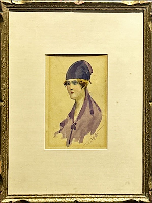 Rafet Başokçu imzalı tablo — Sulu Boya, 10×16 cm, 14.000 TL müzayede satışı