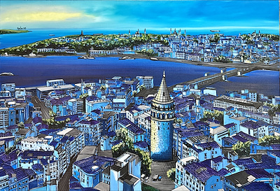 Alev Özas imzalı tablo — Akrilik Boya, 80×120 cm, 40.000 TL müzayede satışı