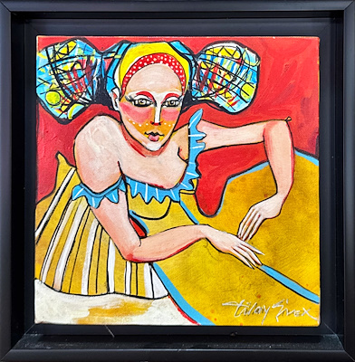 Tülay Ş. imzalı tablo — Akrilik Boya, 25×25 cm, 2.000 TL müzayede satışı
