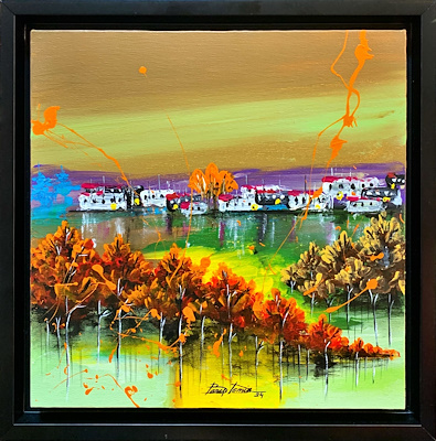 Barış Demir imzalı tablo — Akrilik Boya, 35×35 cm, 3.000 TL müzayede satışı