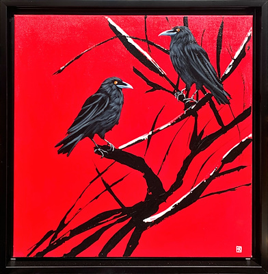 Hüseyin Karababalar imzalı tablo — Akrilik Boya, 50×50 cm, 6.000 TL müzayede satışı