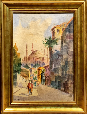 Vahit Armağan imzalı tablo — Sulu Boya, 23×34 cm, 14.000 TL müzayede satışı