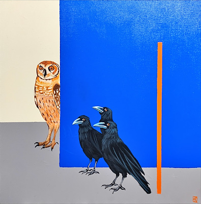 Hüseyin Karababalar imzalı tablo — Akrilik Boya, 50×50 cm, 5.500 TL müzayede satışı