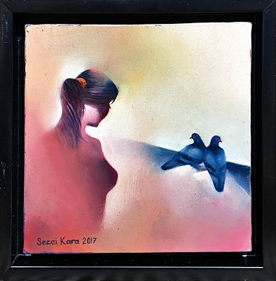 Sezai Kara imzalı tablo — Akrilik Boya, 25×25 cm, 2.500 TL müzayede satışı