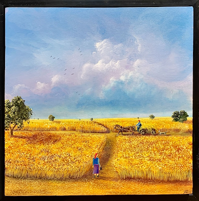 Fikret Dadaloğlu imzalı tablo — Akrilik Boya, 44×44 cm, 18.000 TL müzayede satışı