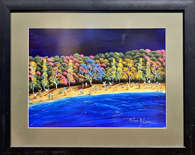 M. Recai Öztürk imzalı tablo — Karışık Teknik, 38×27 cm, 9.500 TL müzayede satışı