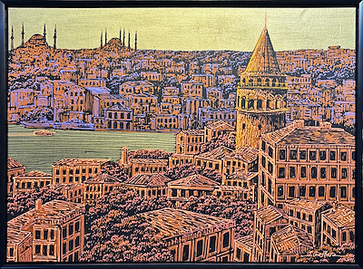 Javad Gaffari imzalı tablo — Yağlı Boya, 90×120 cm, 13.000 TL müzayede satışı