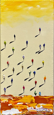 Sarp Çabuk imzalı tablo — Yağlı Boya, 40×20 cm, 3.500 TL müzayede satışı