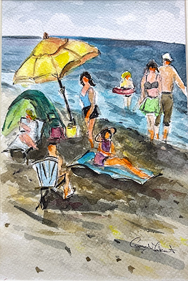 Gönül Yakut imzalı tablo — Sulu Boya, 20×15 cm, 2.000 TL müzayede satışı