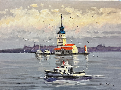Recep Eldeniz imzalı tablo — Yağlı Boya, 70×50 cm, 6.000 TL müzayede satışı