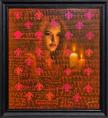 İranlı Ressam Tukt imzalı tablo — 68×60 cm, 1.100 TL müzayede satışı
