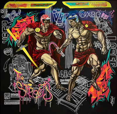 Ali Topaloğlu imzalı tablo — Karışık Teknik, 150×150 cm, 20.223 TL müzayede satışı