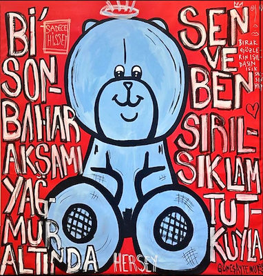 Güneş Aytemur imzalı tablo — Yağlı Boya, 100×100 cm, 15.939 TL müzayede satışı