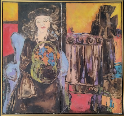 İclal Erentürk Güçsav imzalı tablo — Yağlı Boya, 110×117 cm, 18.000 TL müzayede satışı
