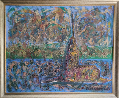 Esin Göçer imzalı tablo — Yağlı Boya, 80×100 cm, 17.000 TL müzayede satışı