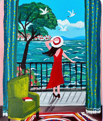 Ayşın Özen imzalı tablo — Akrilik Boya, 30×25 cm, 4.663 TL müzayede satışı