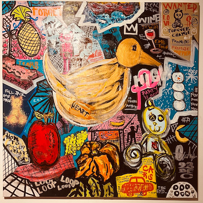 Güneş Aytemur imzalı tablo — Yağlı Boya, 90×90 cm, 25.649 TL müzayede satışı