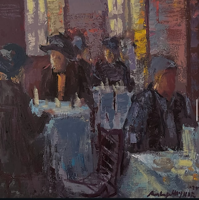 Mustafa Haykır imzalı tablo — Yağlı Boya, 40×40 cm, 14.363 TL müzayede satışı