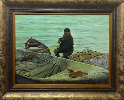 Mustafa Sekban imzalı tablo — Yağlı Boya, 46×61 cm, 143.630 TL müzayede satışı