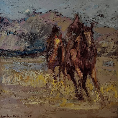 Mustafa Haykır imzalı tablo — Yağlı Boya, 40×40 cm, 15.000 TL müzayede satışı
