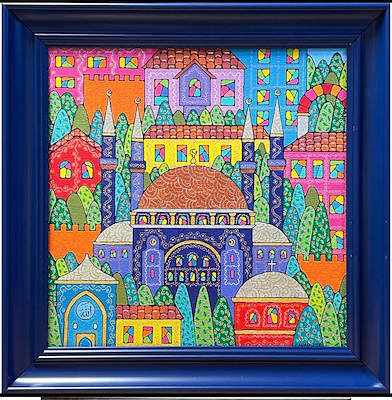 Canan Demirel imzalı tablo — Karışık Teknik, 30×30 cm, 7.000 TL müzayede satışı