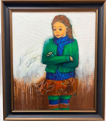 Özlem Oğuz imzalı tablo — Yağlı Boya, 60×50 cm, 2.000 TL müzayede satışı