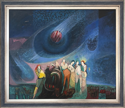 Veli Sapaz imzalı tablo — Yağlı Boya, 50×70 cm, 14.000 TL müzayede satışı