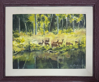 Ali Kahraman imzalı tablo — Sulu Boya, 26×36 cm, 750 TL müzayede satışı