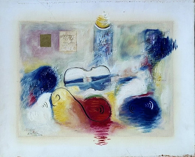Erol Kılıç imzalı tablo — Karışık Teknik, 50×40 cm, 2.500 TL müzayede satışı