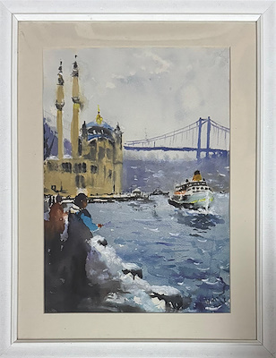 Ali Kahraman imzalı tablo — Sulu Boya, 36×26 cm, 750 TL müzayede satışı