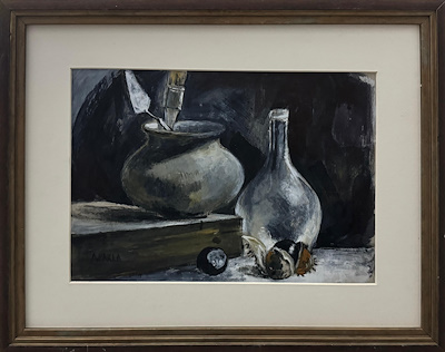 Abdullah Parla imzalı tablo — Yağlı Boya, 21×30 cm, 3.500 TL müzayede satışı