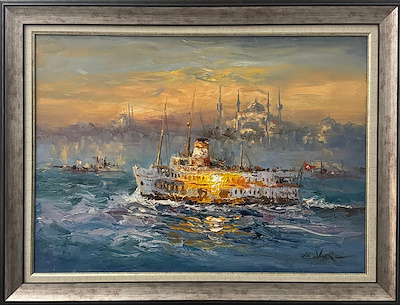 Ömer Vardar imzalı tablo — Yağlı Boya, 50×70 cm, 14.000 TL müzayede satışı
