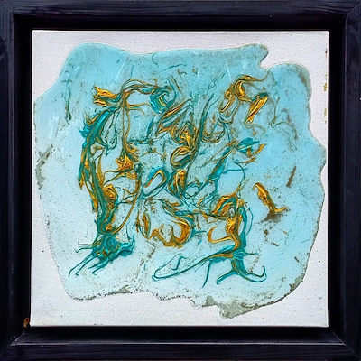 Asya Alpay imzalı tablo — Karışık Teknik, 30×30 cm, 2.500 TL müzayede satışı