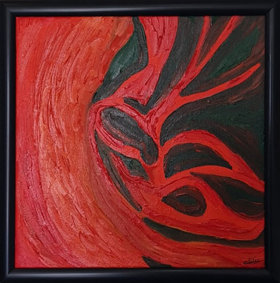 Gülizar Akçay imzalı tablo — Yağlı Boya, 30×30 cm, 1.000 TL müzayede satışı