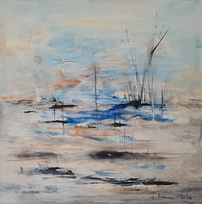 Ferah Didem Özdemir imzalı tablo — Akrilik Boya, 30×30 cm, 1.000 TL müzayede satışı