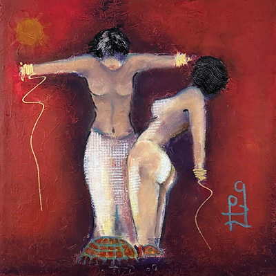 Demet Demirhan imzalı tablo — Yağlı Boya, 30×30 cm, 2.000 TL müzayede satışı
