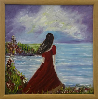 Handan Narin imzalı tablo — Yağlı Boya, 38×38 cm, 700 TL müzayede satışı