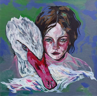 Ecenaz Yüzbaşıoğlu imzalı tablo — Yağlı Boya, 50×50 cm, 2.000 TL müzayede satışı