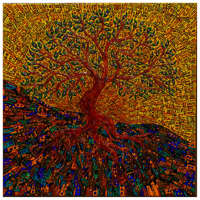 Günnur Ulusoy imzalı tablo — Karışık Teknik, 30×30 cm, 6.500 TL müzayede satışı