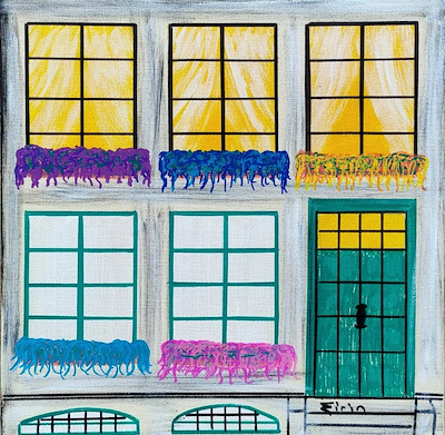 Şirin Yaman imzalı tablo — Yağlı Boya, 30×30 cm, 1.000 TL müzayede satışı