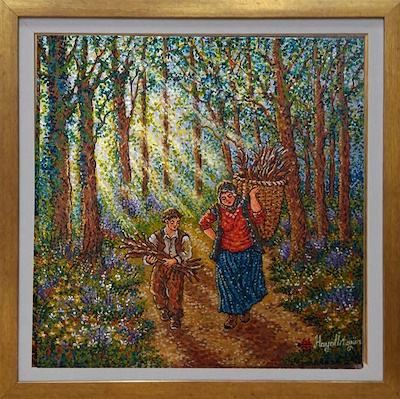 Hayal İrtegün imzalı tablo — Karışık Teknik, 30×30 cm, 15.000 TL müzayede satışı