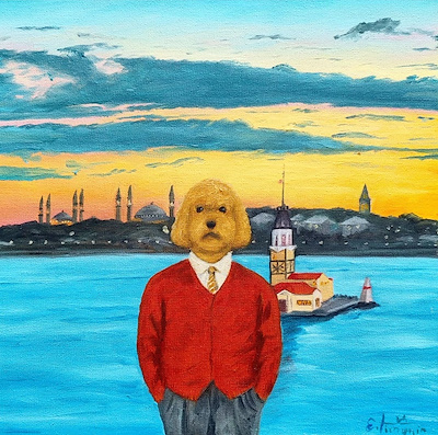 Enes Timuçin imzalı tablo — Yağlı Boya, 40×40 cm, 5.000 TL müzayede satışı