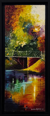 Çetin Özcan imzalı tablo — Yağlı Boya, 62×24 cm, 3.500 TL müzayede satışı