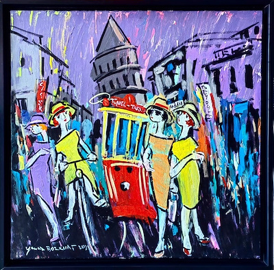 Yavuz Bozkurt imzalı tablo — Yağlı Boya, 70×70 cm, 20.000 TL müzayede satışı