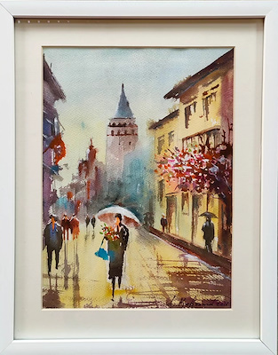 Ali Kahraman imzalı tablo — Sulu Boya, 35×25 cm, 1.500 TL müzayede satışı
