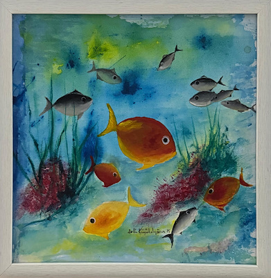 Zeki Küçükdoğan imzalı tablo — Yağlı Boya, 35×35 cm, 1.500 TL müzayede satışı