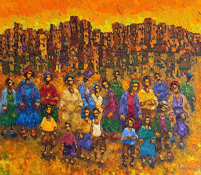 Ömer Erdem imzalı tablo — Yağlı Boya, 70×80 cm, 14.000 TL müzayede satışı