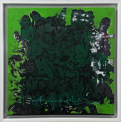 Burçak Güner Gölgeli imzalı tablo — Akrilik Boya, 50×50 cm, 8.750 TL müzayede satışı