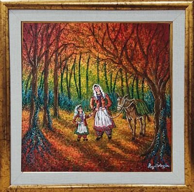 Hayal İrtegün imzalı tablo — Akrilik Boya, 30×30 cm, 15.000 TL müzayede satışı